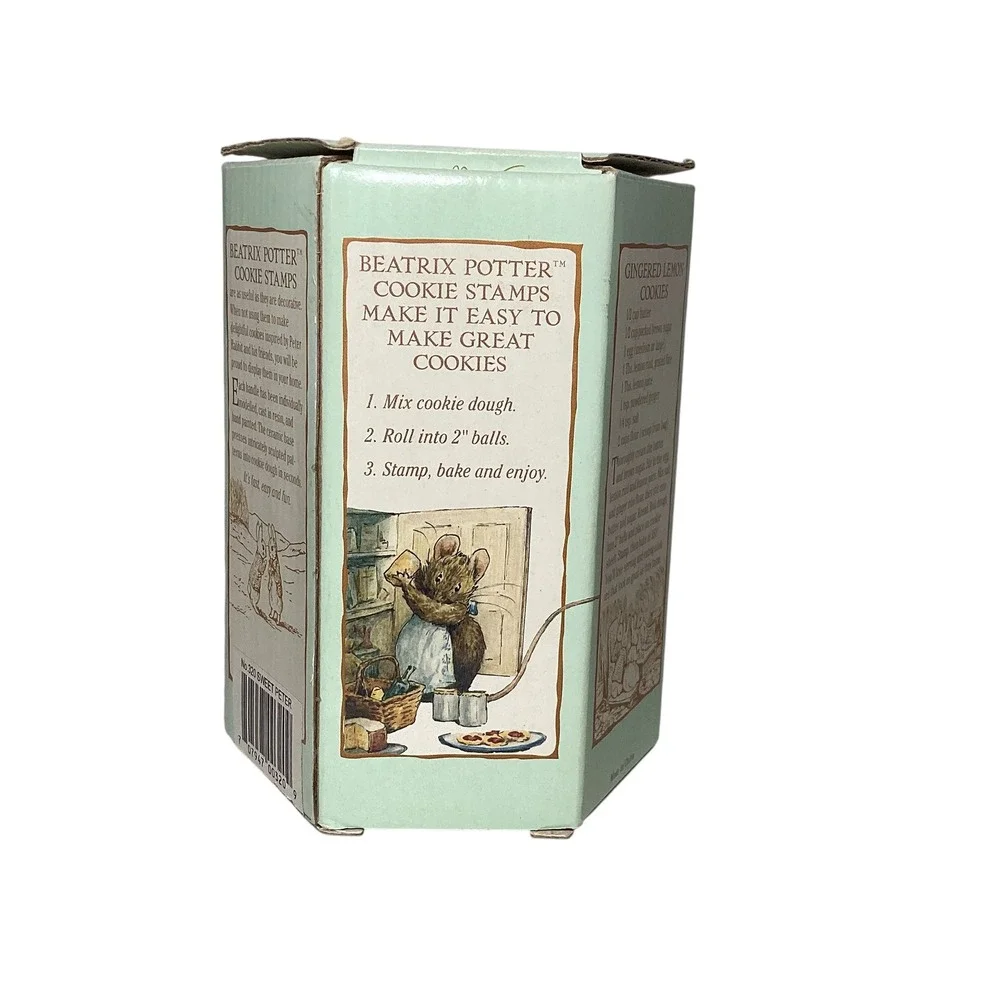 Vintage 1997 Beatrix Potter Peter Rabbit Cookie Stamp Hill Design Inc Boxed